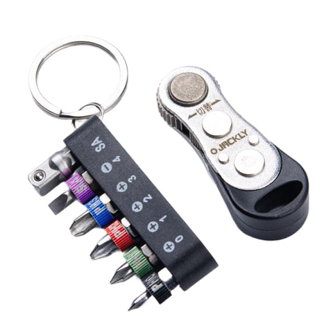 Ioensy - Juego De Mini Llaves De Trinquete De 7 Piezas, Destornillador De Trinquete Para Reparación De Electrodomésticos