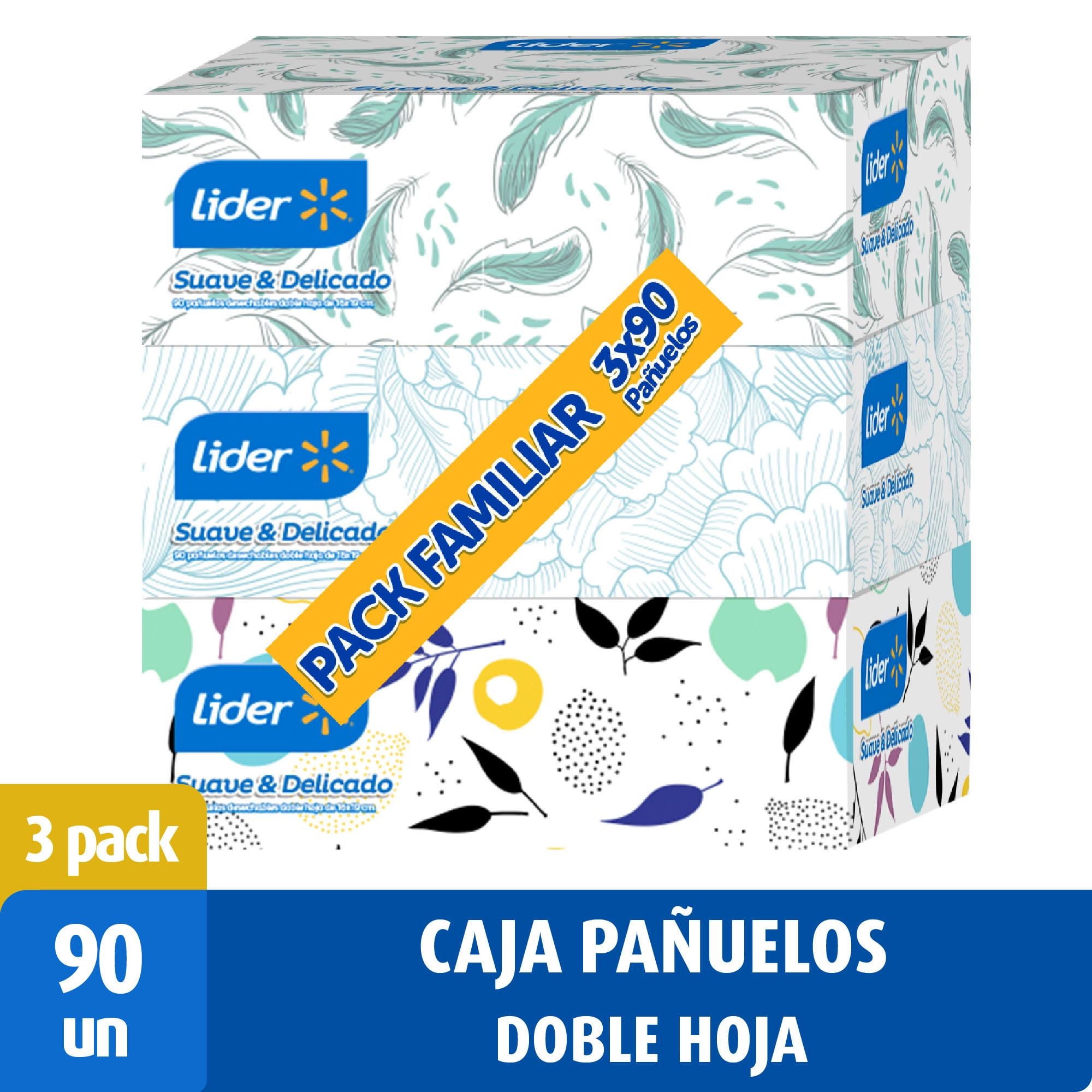 Pañuelos Doble Hoja 90 Pañuelos 3 Un Lider