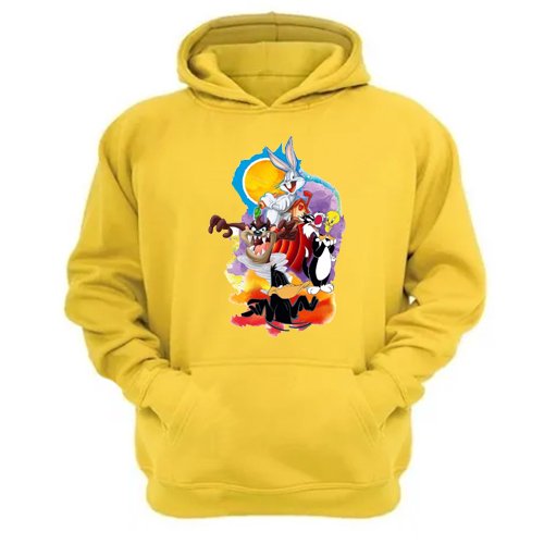 Genérico - Polerón Canguro Dibujos Animados Lt Amarillo Talla Xl Unisex