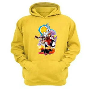 Genérico - Polerón Canguro Dibujos Animados Lt Amarillo Talla S Unisex