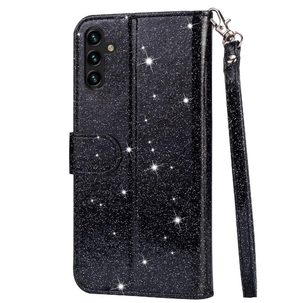 Funda para FOXDOCK Elegante funda Samsung Galaxy A15 Glitter con cremallera-Ideal para el uso diario