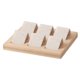 thumbnail image 1 of Tarjetero De Madera Para Pendientes Con Bandeja Para Expositor De Accesorios De Joyería, 6 Pares, Color Crema, 1 of 5