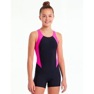 Samia - Trajede Baño Niña Pierna Corta Rosado Brillante