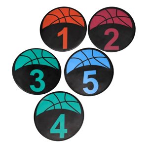 Ioensy - Marcadores De Puntos De Suelo Numerados De 5 Piezas, Marca De Entrenamiento Para Fútbol, Exteriores, Interiores