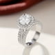 thumbnail image 2 of Stunning 3 Row Micro Pave Zircon Ring for Women - Perfect for Engagement, Wedding, and Casual Wear, 2 of 4
