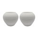 thumbnail image 1 of Set 2 Maceteros Plastico Redondo Ovalado Moderno Textura S blanco, 1 of 9