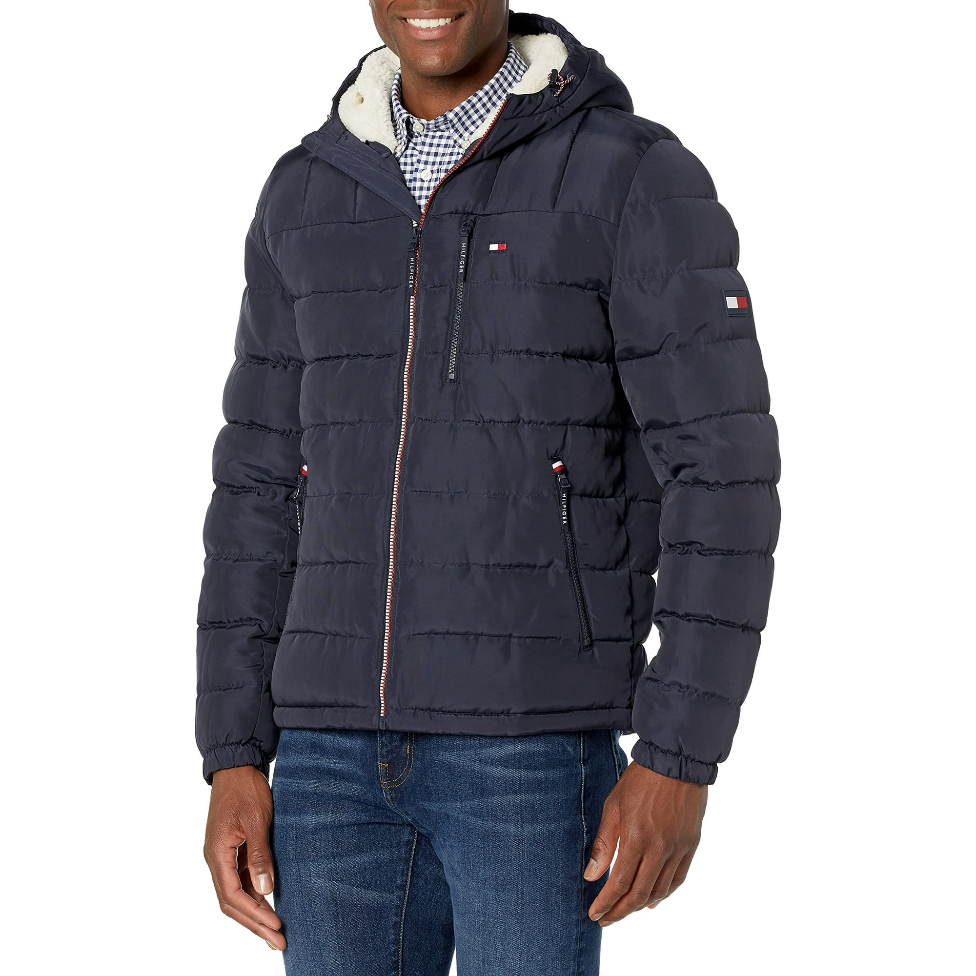 Chaqueta Tommy Hilfiger Puffer Para Hombre, Resistente Al Agua, Talla Xxl