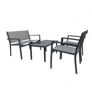 Northwest - Juego Set De Terraza Madeira 4 Piezas Gris