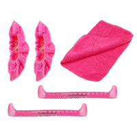 Magideal - Fundas Para Patines De Hielo, Fundas Protectoras Para Patines Con Paño De Limpieza, Protector De Patines Para Patinar Al Aire Libre , Rosa
