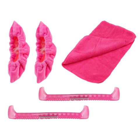 Magideal - Fundas Para Patines De Hielo, Fundas Protectoras Para Patines Con Paño De Limpieza, Protector De Patines Para Patinar Al Aire Libre , Rosa