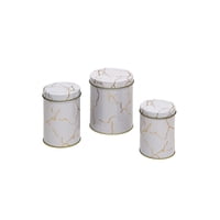 Vgo - Lata Decorativa Setx3 14X11Ø 13X9Ø 11X8Ø Cm