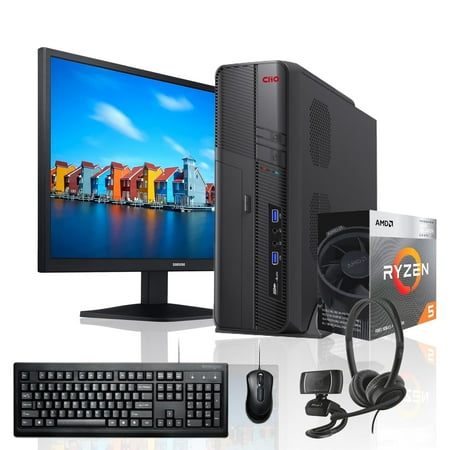 Pc Mini + Monitor 22 + Perif: Amd Ryzen 5 4600G Vega 8 8Gb 1Tb Wifi