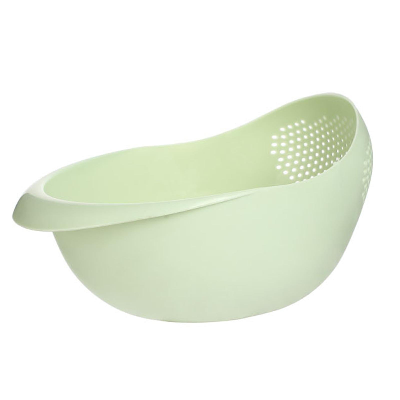 Magideal - Tazón De Colador Para Lavadora De Arroz, Colador De Pasta, Cesta De Drenaje, Colador Portátil, Tazón De Lavado De Arroz Versátil, Colador De Tazón De Verde