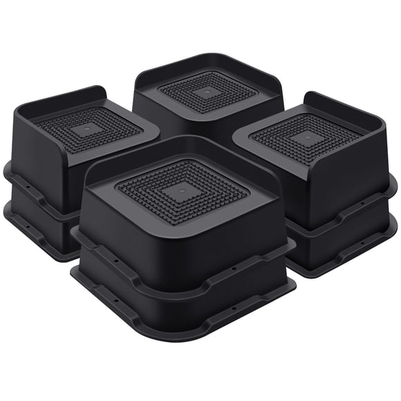 Elevadores para Cama ANNKUT 5 cm de Alta Resistencia, Pack de 8, Negro