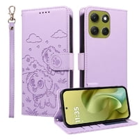 Funda Billetera Foxdock Compatible Con Motorola Moto G86 5G, Diseño Perrito Tierno, Ranuras Para Tarjetas Y Soporte Plegable