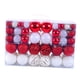 thumbnail image 5 of 100 Piezas Bolas De Navidad Adornos Decoración De Árbol De Navidad Para Corona Porche Invierno Rojo Y Blanco, 5 of 5