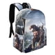 thumbnail image 2 of Troll y Yo-theme Backpack, Campus style schoolbag Bookbag with Adjustable Shoulder Straps And Large Zip Compartment, Unisex Travel Bags.42x30x15cm, 2 of 6