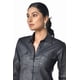 thumbnail image 1 of Falda Sharo Classic Leather Cuero Elastizable Azul Marino Dama, 1 of 9