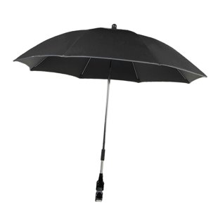 Magideal - Sombrilla Universal Para Cochecito Con Clip Con Protección Uv, Sombrilla Para Cochecito De Bebé De 85 Cm/33,5 Pulgadas Con Clip Para , , Negro