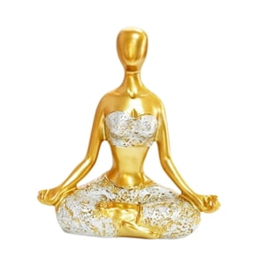 Bothyi - Escultura De Mujer De Yoga, Artesanía Multifuncional Para Regalo De Boda, Meditación Ligera.
