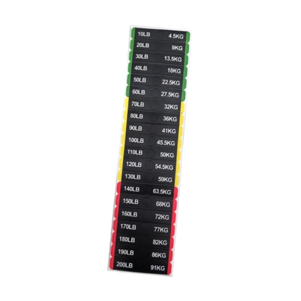 Pegatinas de números de peso, etiquetas de pila de pesas, calcomanías, accesorios para máquinas, calcomanías de gimnasio para identificación de peso, 7 cm x 12 cm