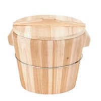 Magideal - Recipiente Para Almacenar Arroz Con Vaporera De Madera, Práctico Y Conveniente, Para Cocinar Arroz, Reutilizable, Para Hacer Albóndigas, Uso Doméstico Medio