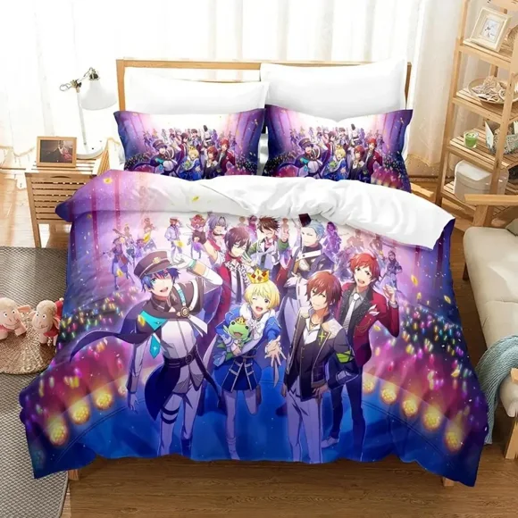 Idolmaster SideM Bedding Set Duvet Cover Bed Set Quilt Cover Pillowcase Comforter Size Boys Adult Bedding Set Bed Sheets