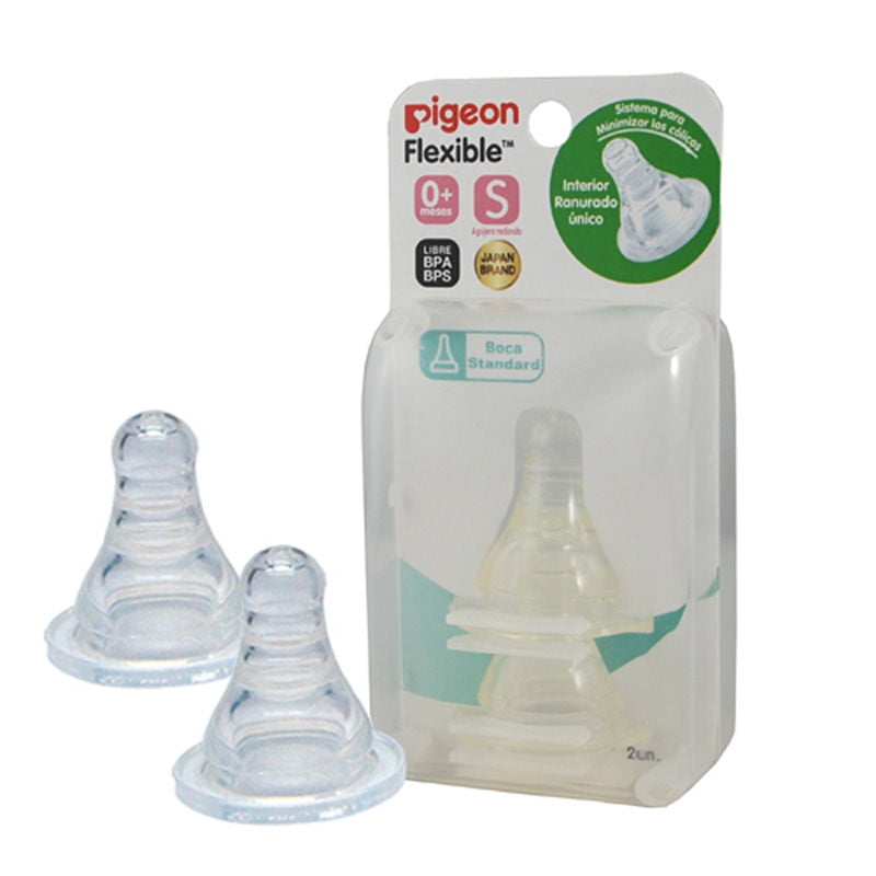 Chupete Peristaltico S, Biberón Boca Estandar Transparente 1 Un Pigeon