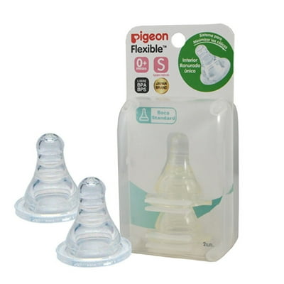 Chupete Peristaltico S, Biberón Boca Estandar Transparente 1 Un Pigeon