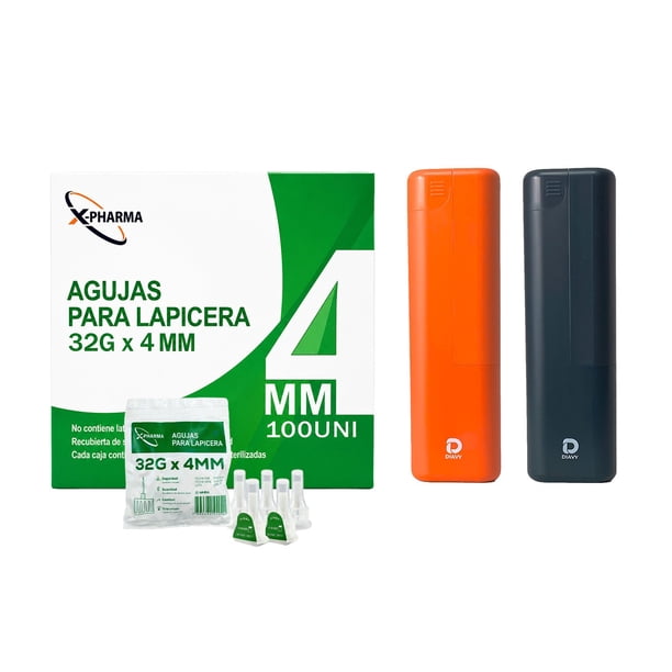 Pack x2 Estuches Diavy (2 colores) + 100 Agujas para Lápiz de Insulina