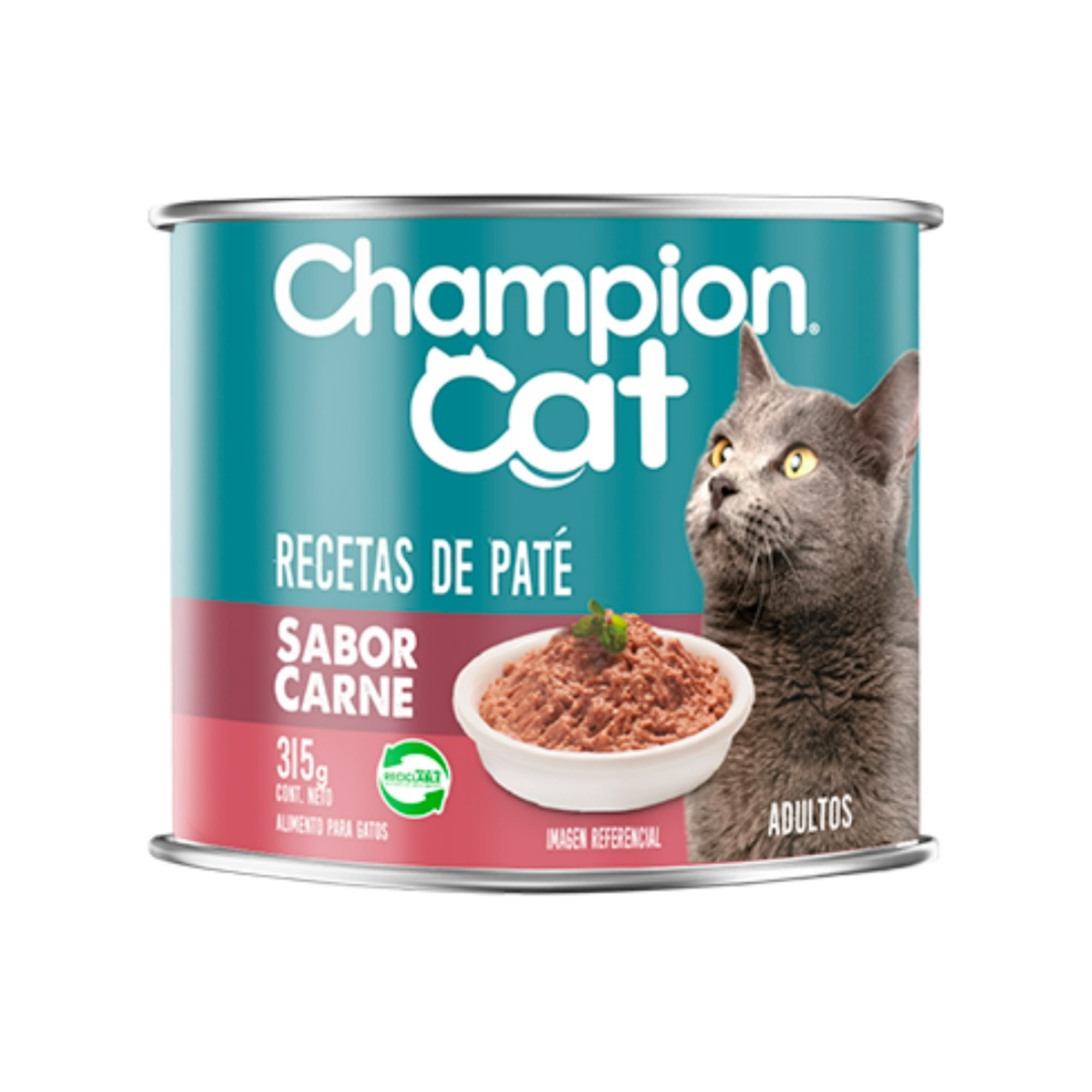 Latas De Alimento Húmedo Champion Cat Adulto Carne 12 Un.