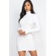 thumbnail image 1 of Vestido Mini Ajustado con Cuello Simulado y Canalé, 1 of 2