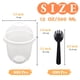 thumbnail image 2 of Vasos desechables para postres Jnnzzggu, 360 ml, plástico transparente, paquete de 100, 2 of 7