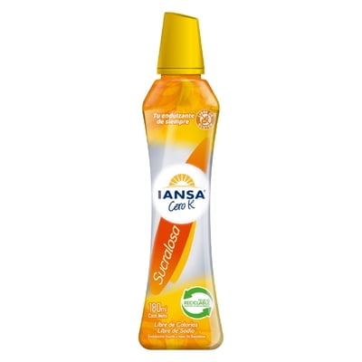 Endulzante Líquido Sucralosa Botella 180 Ml Iansa Cero K