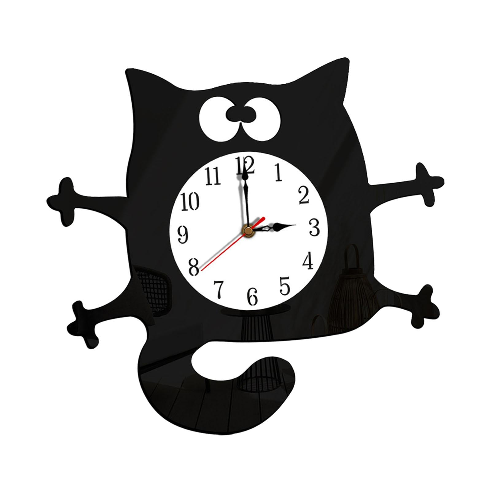 Bothyi - Reloj De Pared De Dibujos Animados Reloj De Arte Con Pilas Para Oficina Dormitorio Decorativo
