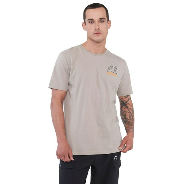 Polera Outdoor Hombre Fun Print II Beige Corona