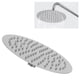 thumbnail image 2 of Cabezal de ducha redondo de acero inoxidable con rosca G1/2 para baño doméstico, montado en la pared, 25 cm, 10 pulgadas (25 x 25 cm), 2 of 8