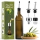 thumbnail image 1 of Dispensador de aceite AOZITA de vidrio de 500 ml con vertedores de acero inoxidable, 1 of 8