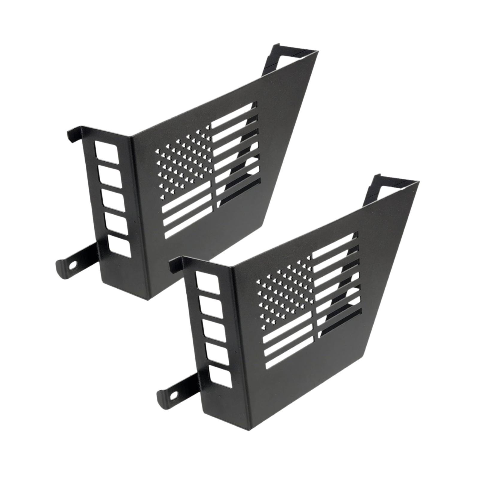 Magideal - 2 Piezas De Bolsillo De Repuesto Para Caja De Almacenamiento De Puerta Delantera De Metal, Organizador De Inserción Lateral De Puerta, Bolsillo De Red