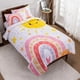thumbnail image 3 of Lightwe-ight So-ft 3 Piece R-ainbow Comfort-er Set with 2 Pillo-w Covers Cartoon Lo-ve Hearts Suns -and Stars Bedding Set- for Girls Boy-s Kids Twin Dark Blue, 3 of 5