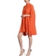 thumbnail image 4 of INSPIRE CHIC Vestido de Mujer de Gasa con Capa, Vestido con Mangas de Capa Fluidas, Vestido Plisado Naranja XL, 4 of 6