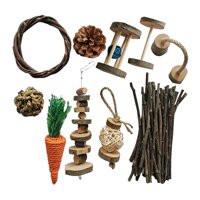 Magideal - Juguetes Para Masticar Conejo, Juguetes Para Masticar De Para Mascotas, Pastel De Hierba De Natural Para , Chinchilla, , H H