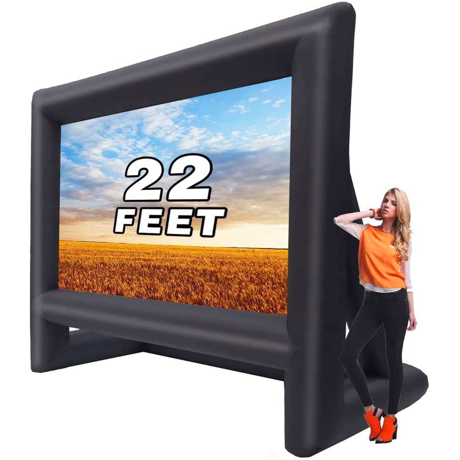 Pantalla De Proyector Gyuem De 6,7 M Inflable Para Exteriores E Interiores