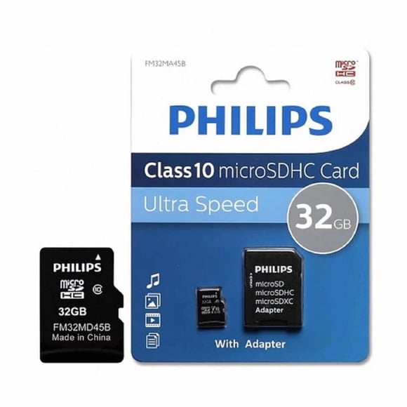 Micro Sd Cl10 With Adapter 32-Negro