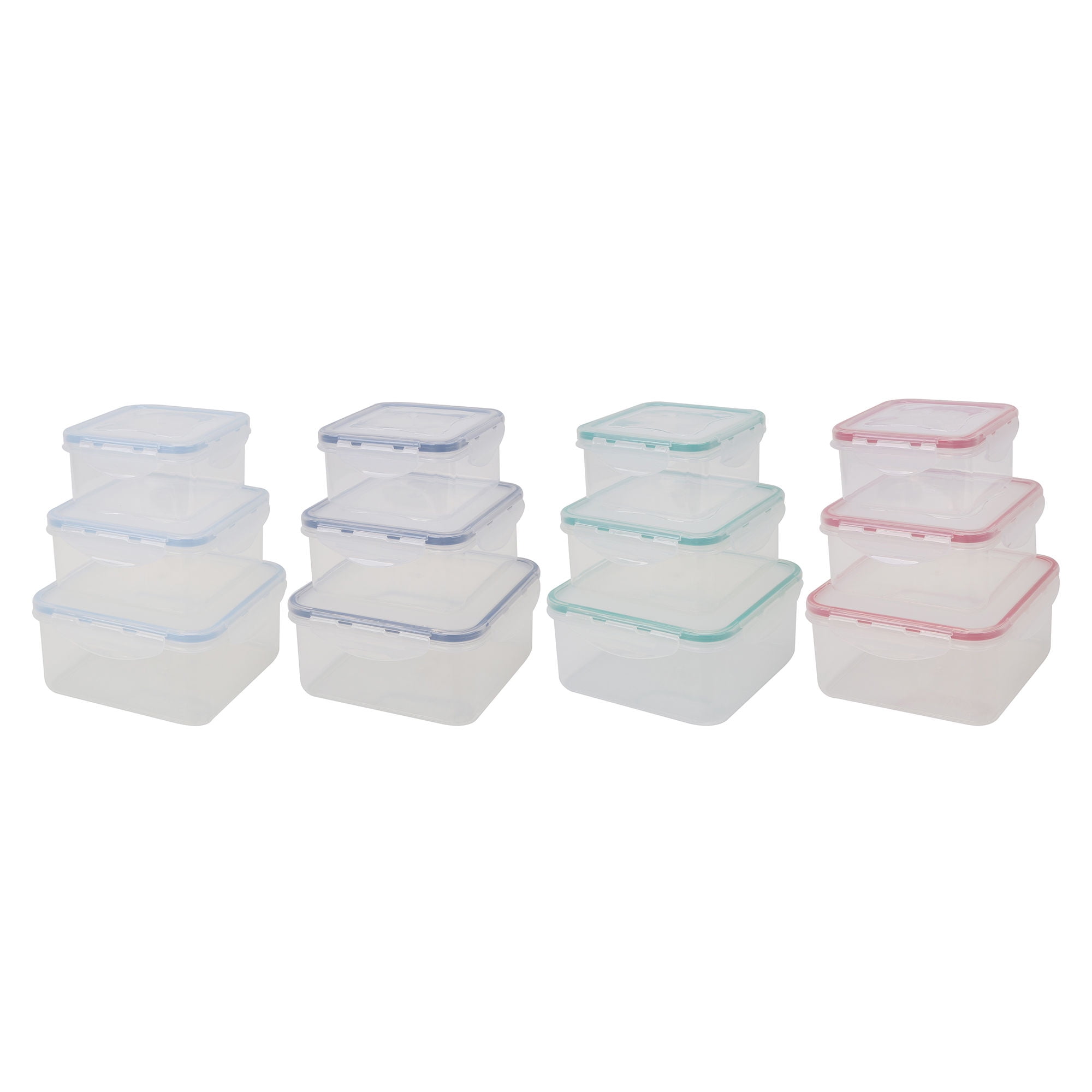 Haus - Set De Contenedor Con Alitas Cuadrados 3 Piezas Plástico Multicolor