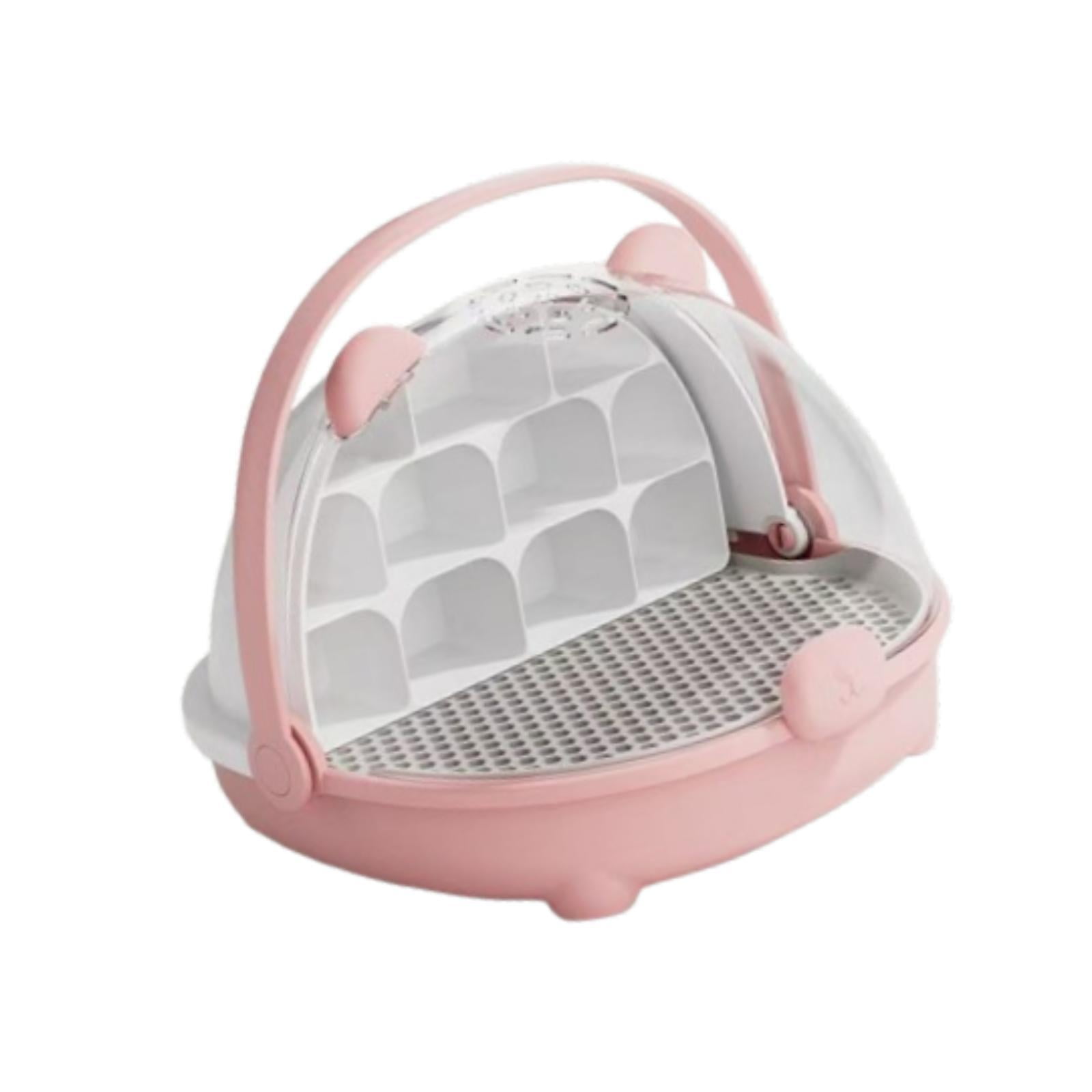 Caja De Cría De Gusanos De Seda Con Asa De Transporte, Caja De Crecimiento De Gusanos De Seda, Caja De Cría De Mascotas, Color Rosa