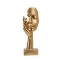 Magideal - Estatua De Arte De Cara De Mujer/Figura Abstracta Adorno Artesanal/Estatua Coleccionable/Estatuas De Pensador Para Sala De Estudio, Dormitorio, Escrit Dorado