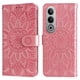 thumbnail image 5 of Funda tipo cartera FOXDOCK para OnePlus Nord CE 4 , diseño girasol en relieve, cuero PU, cierre magnético, soporte y tarjetero, 5 of 5