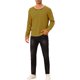 thumbnail image 2 of INSPIRE CHIC Camiseta a Rayas para Hombre Cuello Redondo Casual de Manga Larga Básica S Amarillo Negro, 2 of 6