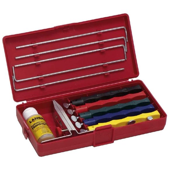 Sistema de afilado Lansky Deluxe 5-Stone para cuchillos